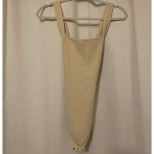 Abercrombie - Sweater Knit Bodysuit - MED - Cream